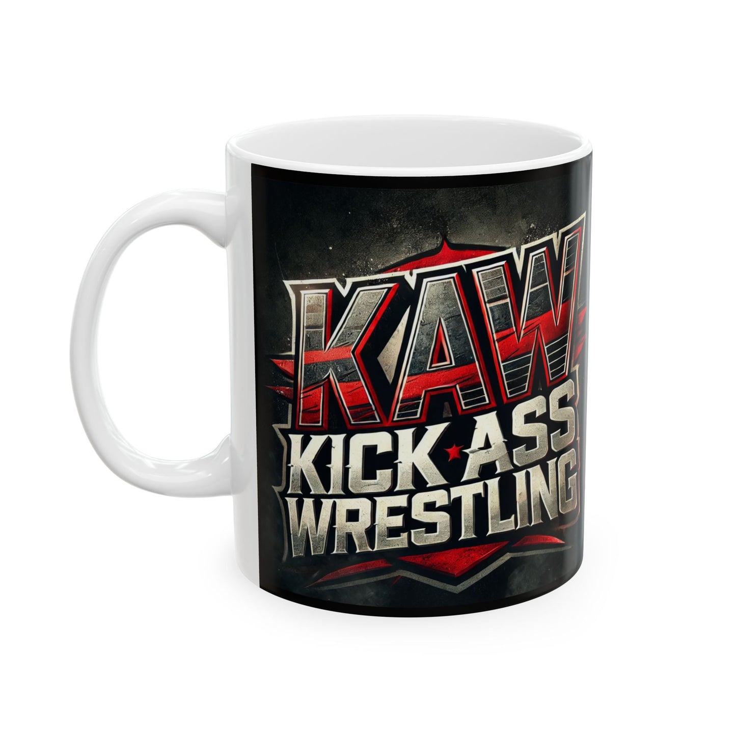 KAW Kick Ass Wrestling Ceramic Mug - Perfect Gift for Fans