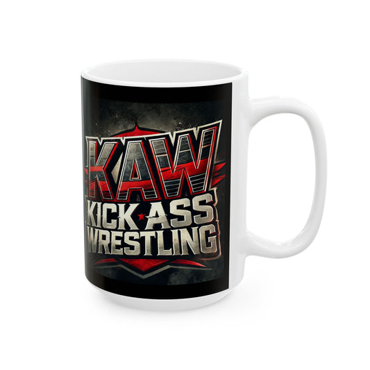 KAW Kick Ass Wrestling Ceramic Mug - Perfect Gift for Fans
