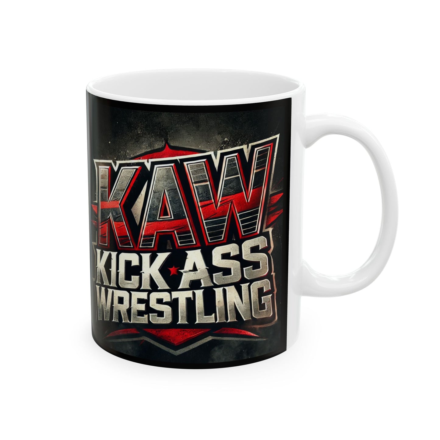 KAW Kick Ass Wrestling Ceramic Mug - Perfect Gift for Fans